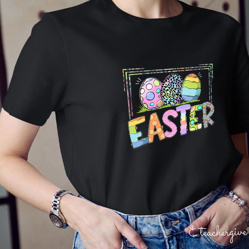 Easter Eggs Teacher T-Shirt