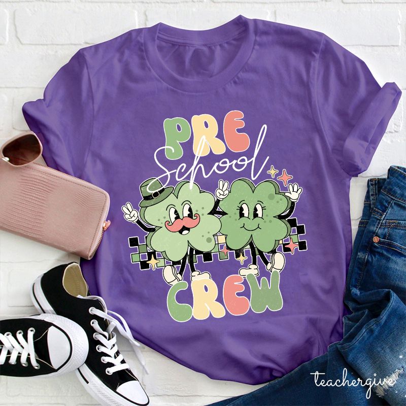 Personalized Grade Clovers Crew Teacher T-Shirt
