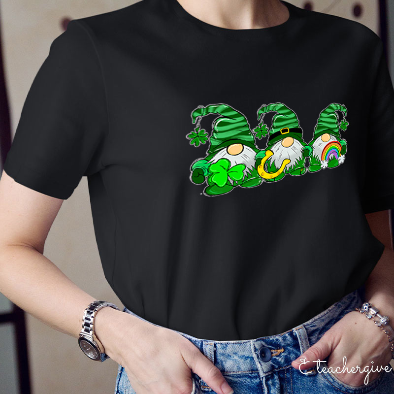 Clover Gnomies Teacher T-Shirt