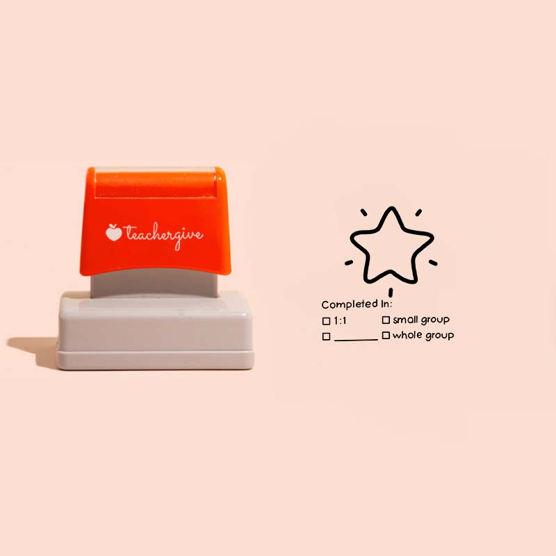 Complete in Which Work Way Rectangle Stamp