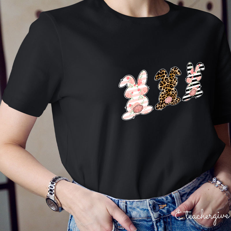 Cute Outstanding Bunnies Teacher T-Shirt
