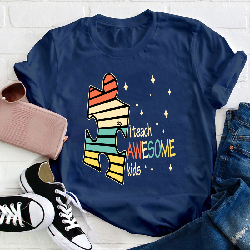 I Teach Awesome Kids Puzzle  T-Shirt