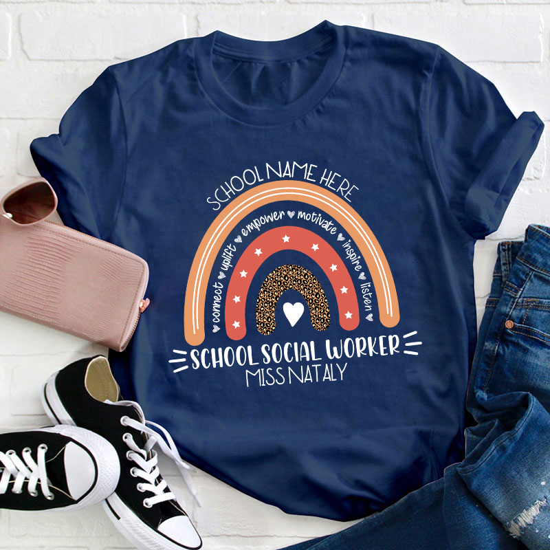 Personalized Connect Empower Motivate Teacher T-Shirt