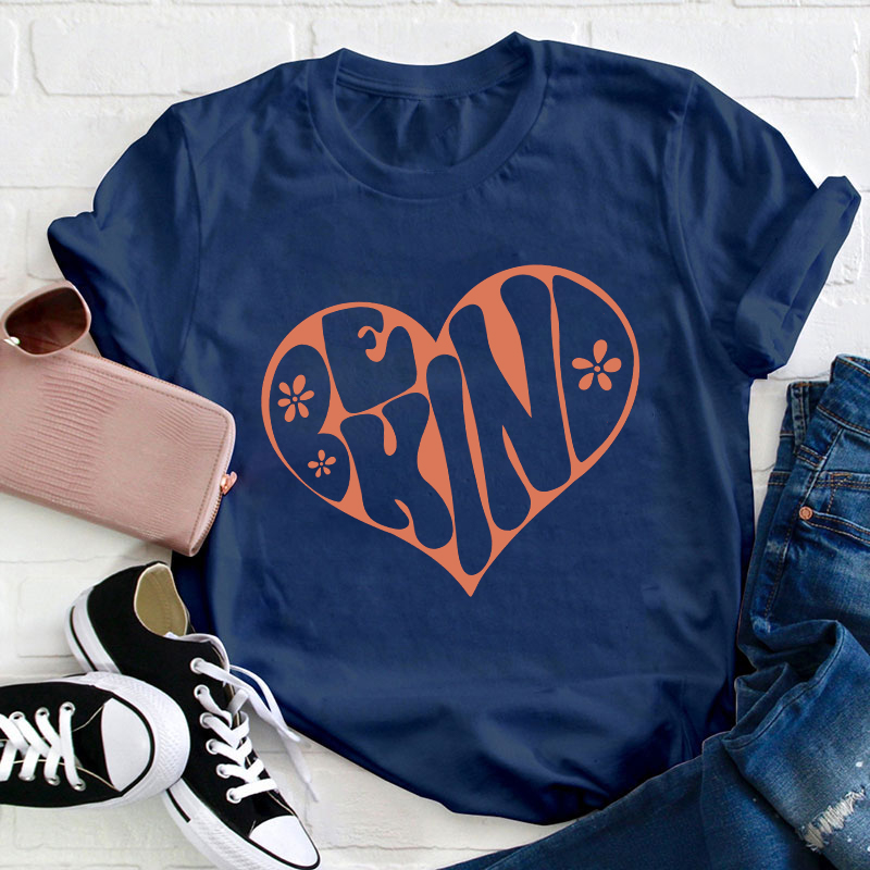 Be Kind Heart Teacher T-Shirt