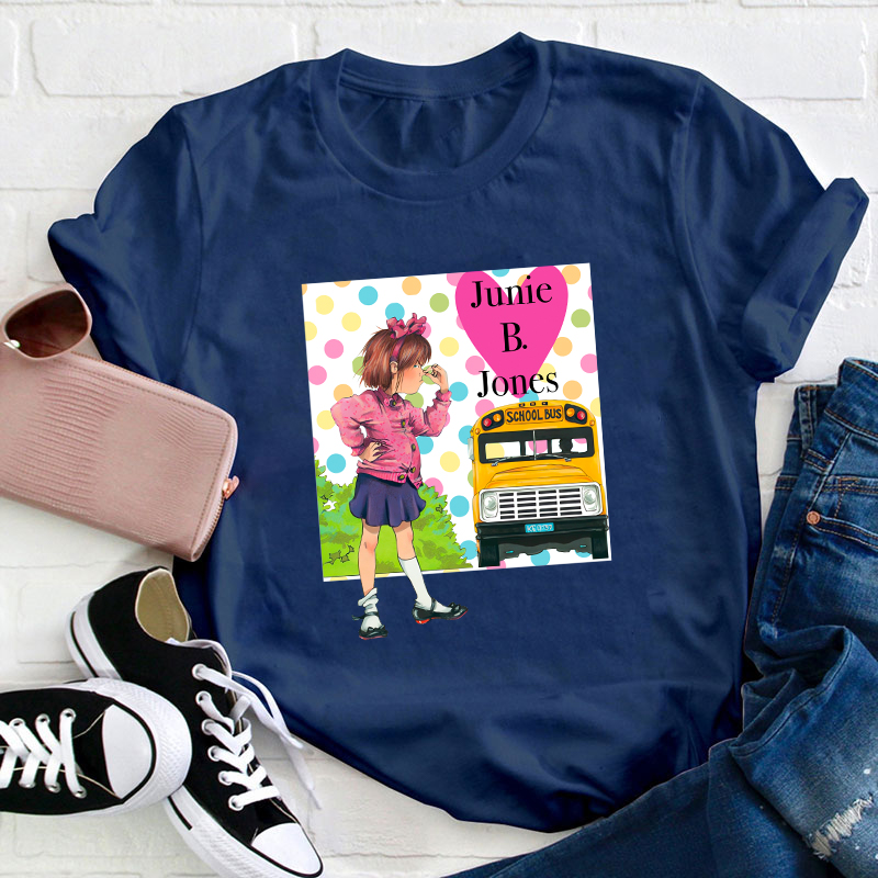 Colored Dot Junie B Jones Teacher T-Shirt