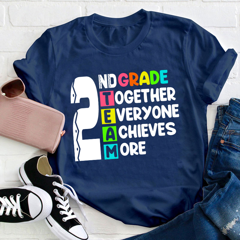 Personalized Grade Together Everyone Achieves More Teacher T-Shirt