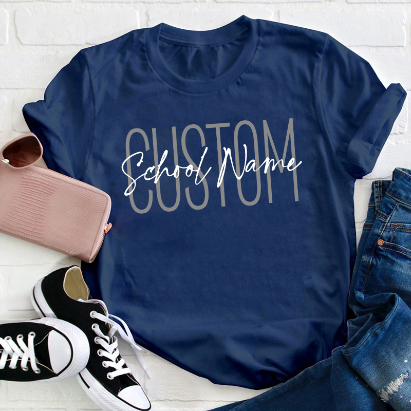 Personalized School Spirit Teacher T-Shirt
