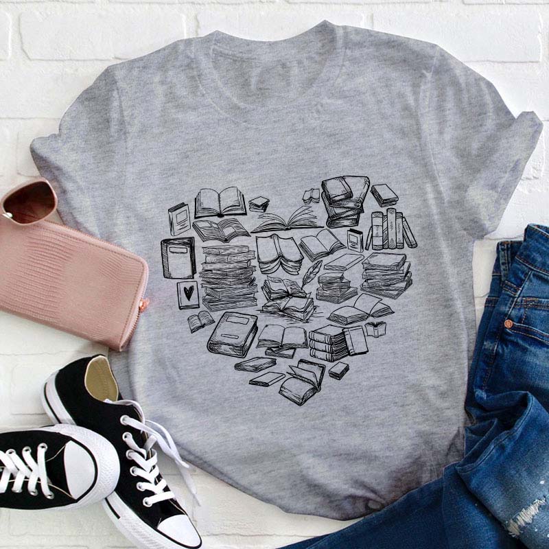 Read Many Books Teacher T-Shirt