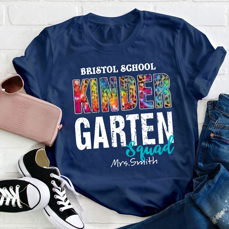 Personalized Grade And Name Squad Teacher T-Shirt