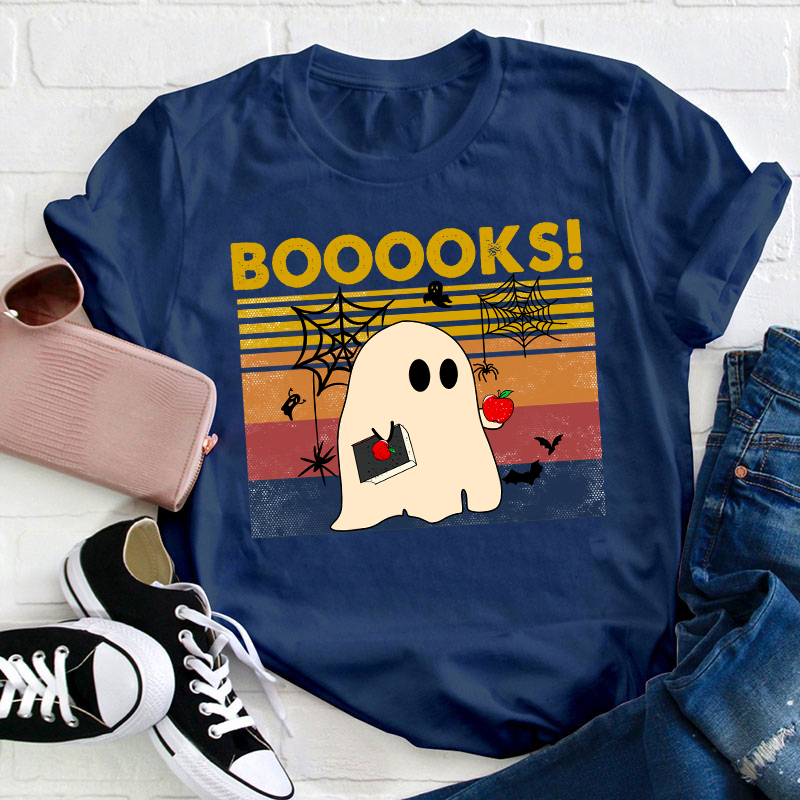 Booooks Happy Halloween Teacher T-Shirt
