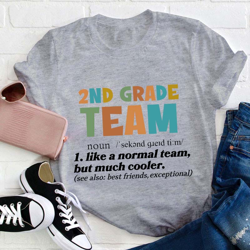 Personalized Grade Team Definition Teacher T-Shirt