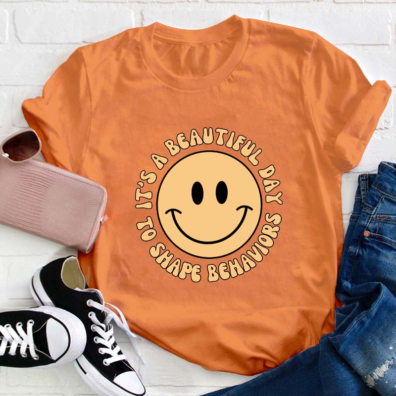 It's A Beautiful Day To Shape Behavior Teacher T-Shirt