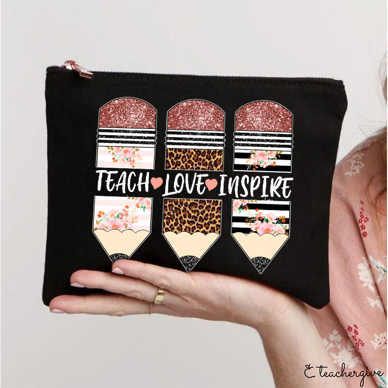 Teach Love Inspire Makeup Bag