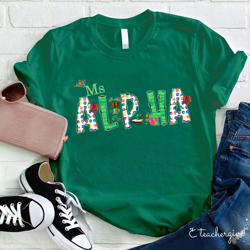 Personalized Very Hungry Teacher T-Shirt