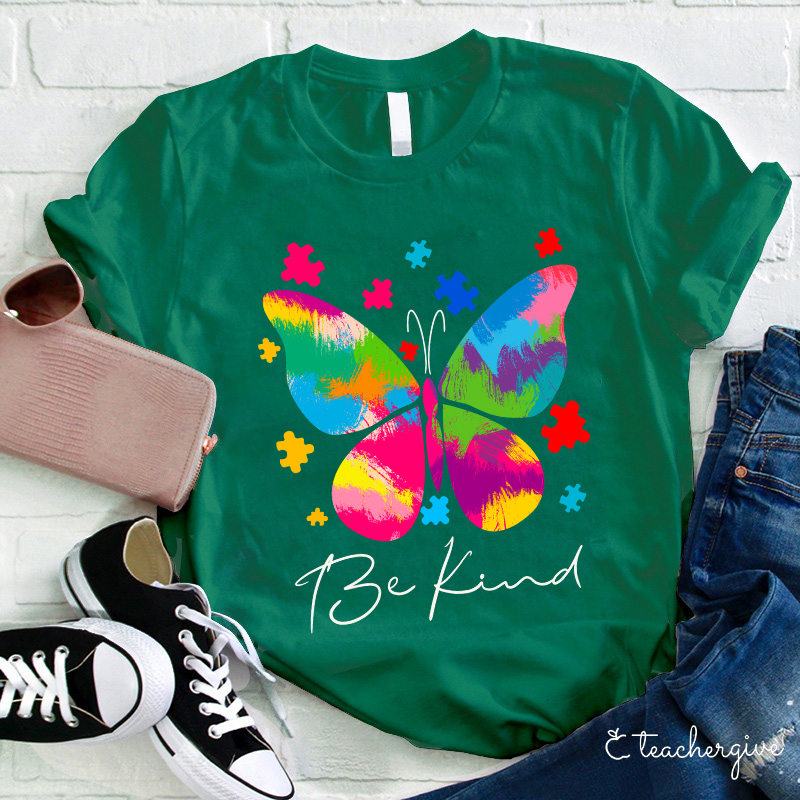 Be Kind Butterfly Teacehr T-Shirt
