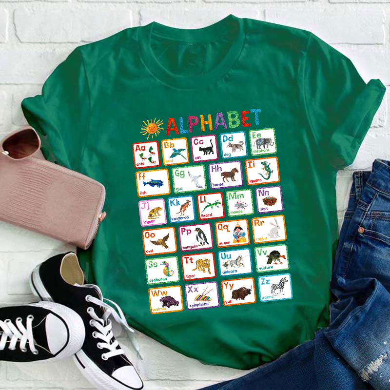 Animals Alphabet Teacher T-Shirt