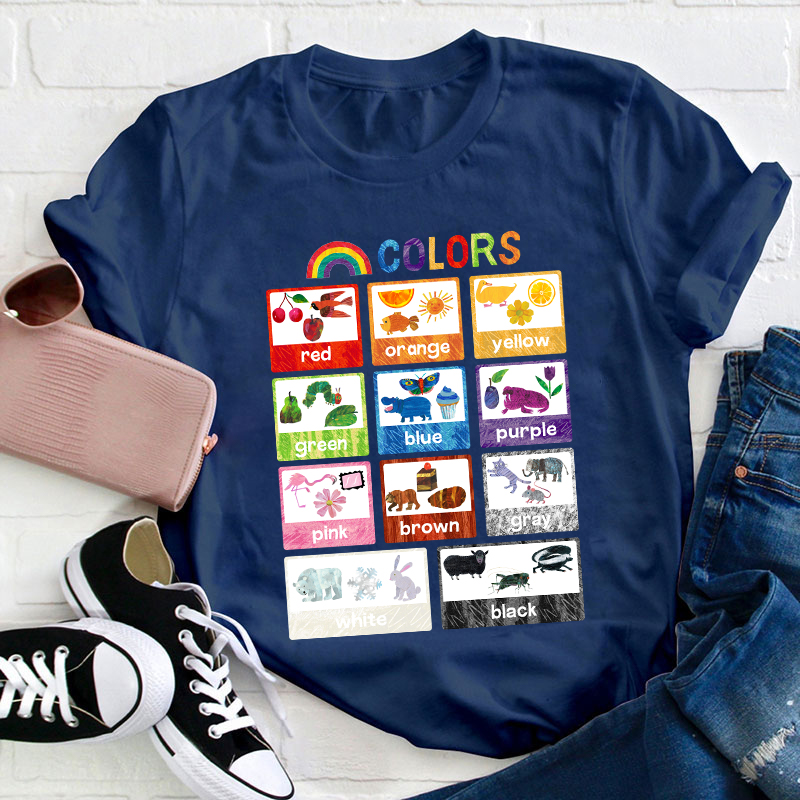 Colourful Colors Teacher T-Shirt