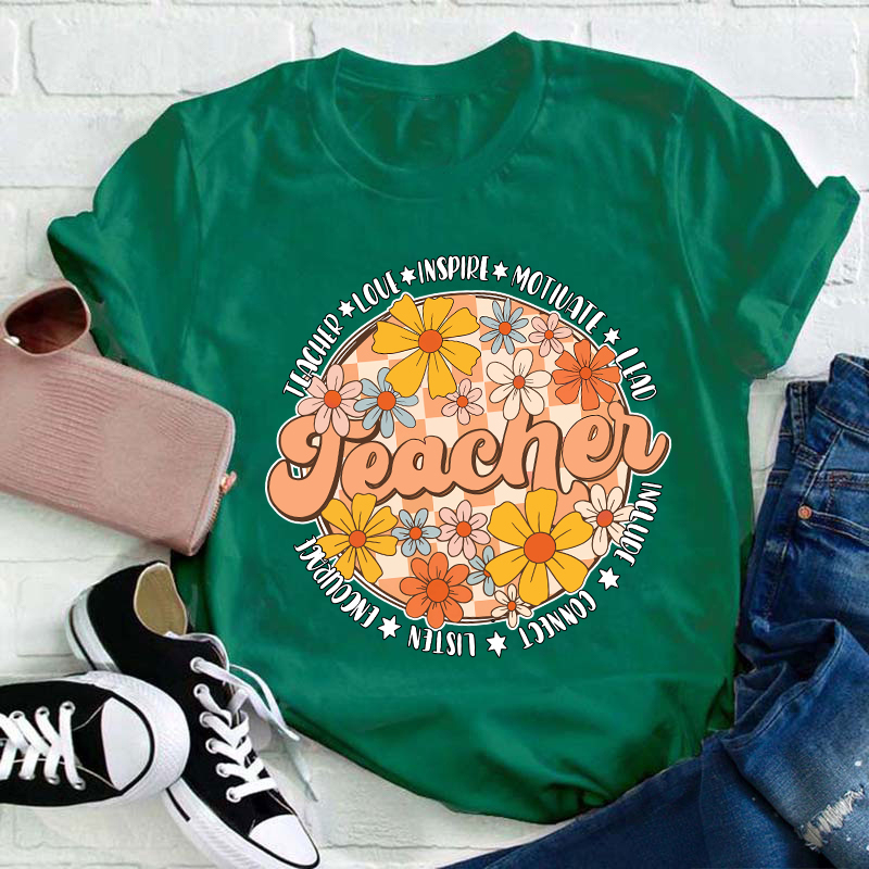 Flowers Teacher T-Shirt