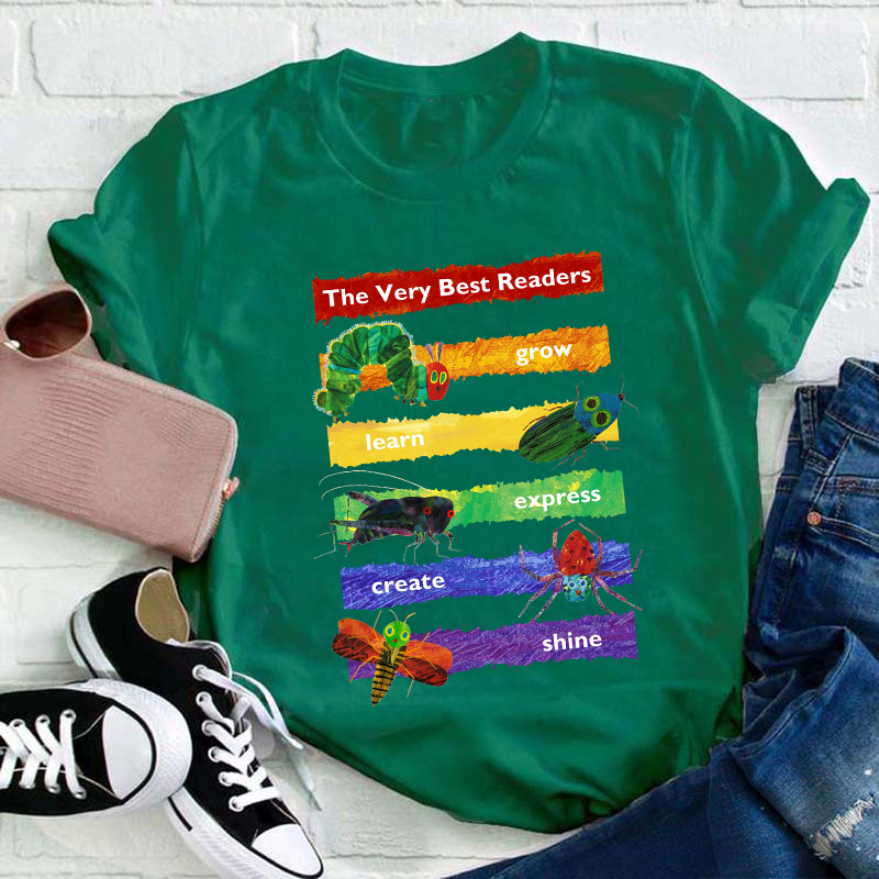 The Very Best Readers The Very Hungry Caterpillar Teacher T-Shirt