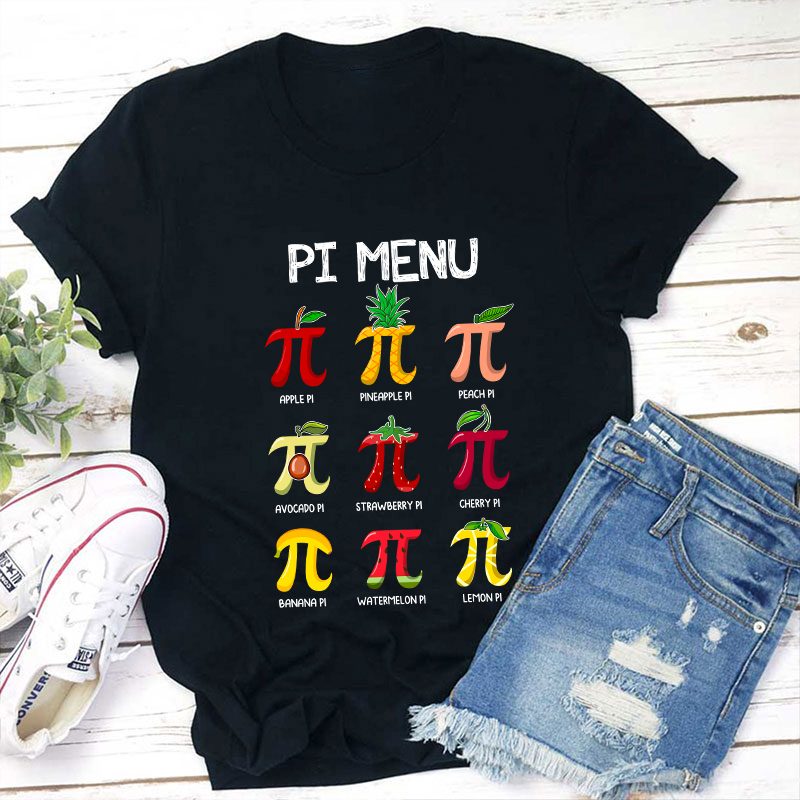 PI Menu Teacher T-Shirt