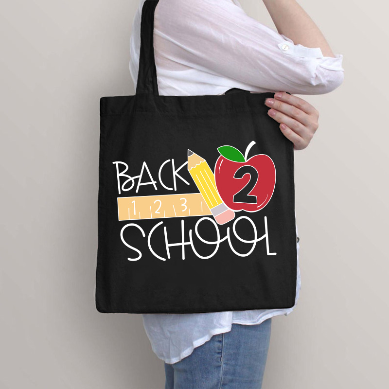 Back School Apple Tote Bag