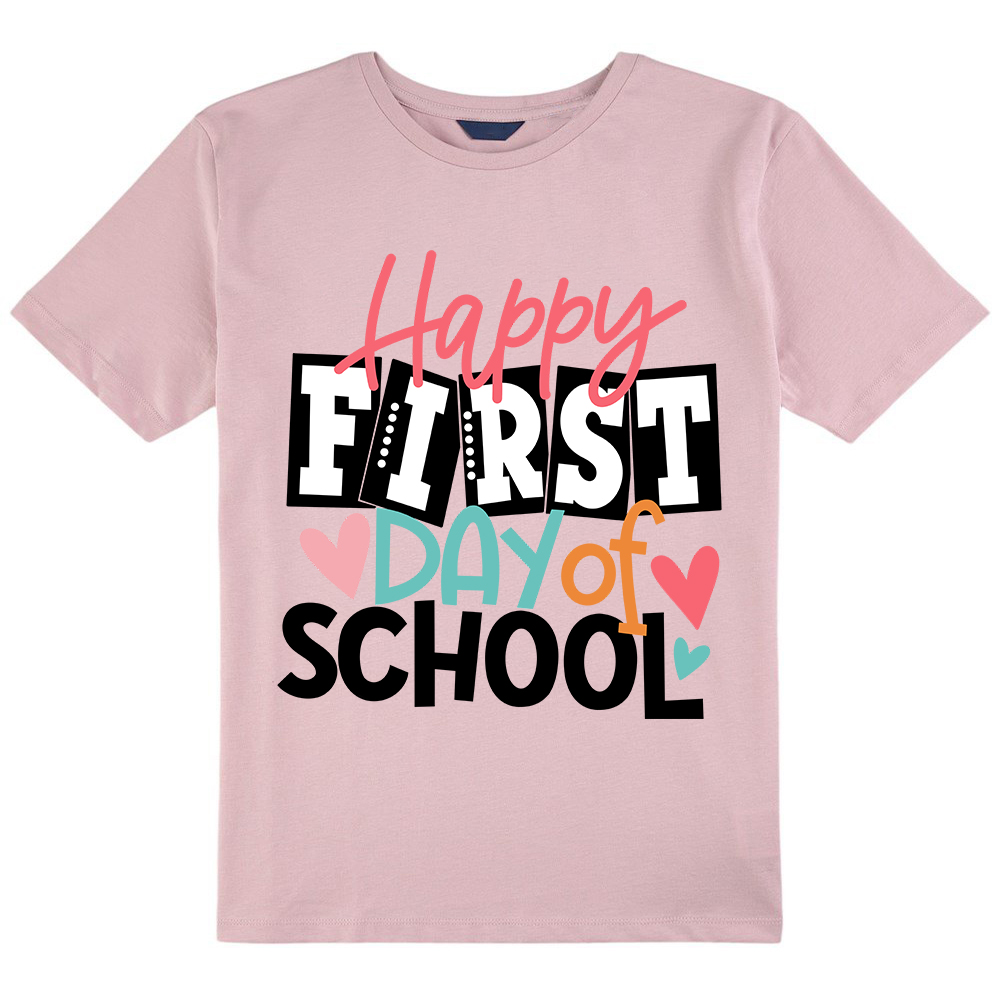 Happy First Day Of School Heart Kids T-Shirt