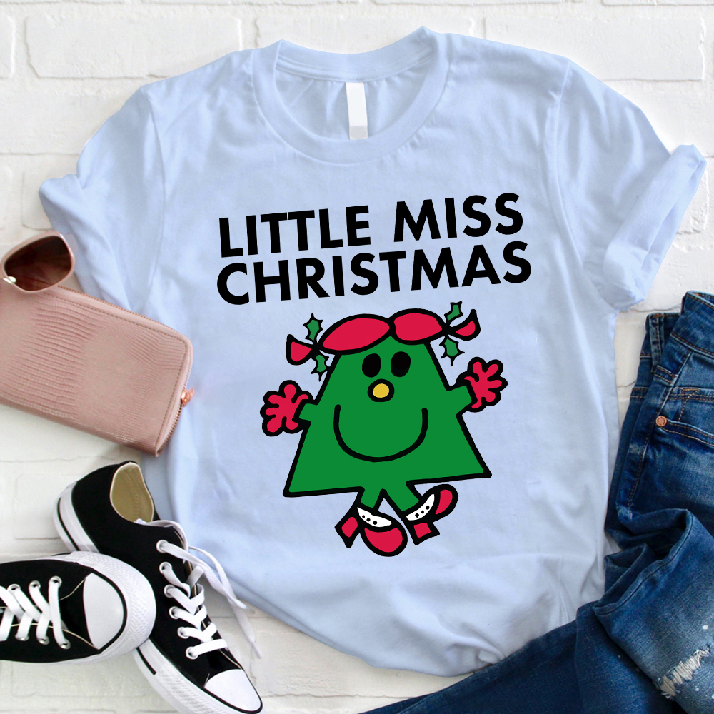 Little Miss Christmas Teacher T-Shirt