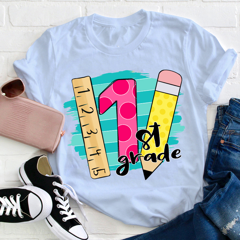 Personalized Kindergarten K Ruler Pencil T-Shirt