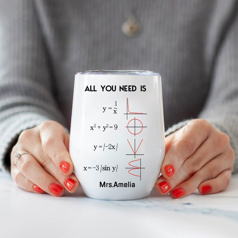 Personalized All You Need Is Love Wine Tumbler