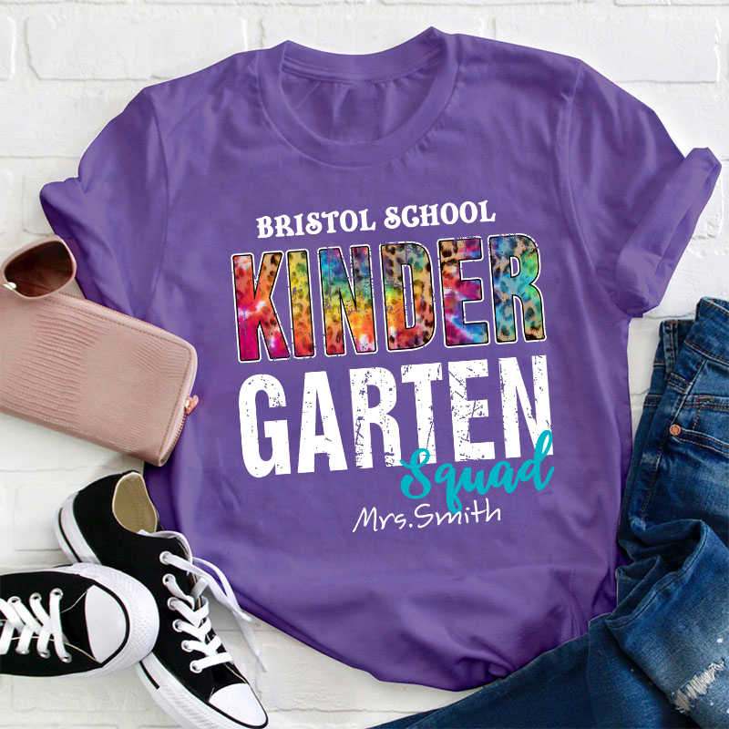 Personalized Grade And Name Squad Teacher T-Shirt