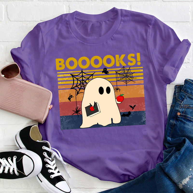 Booooks Happy Halloween Teacher T-Shirt
