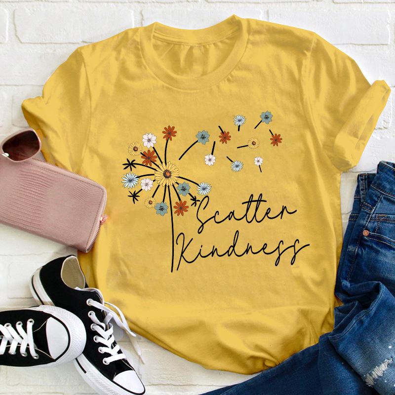 Scatter Kindness Teacher T-Shirt