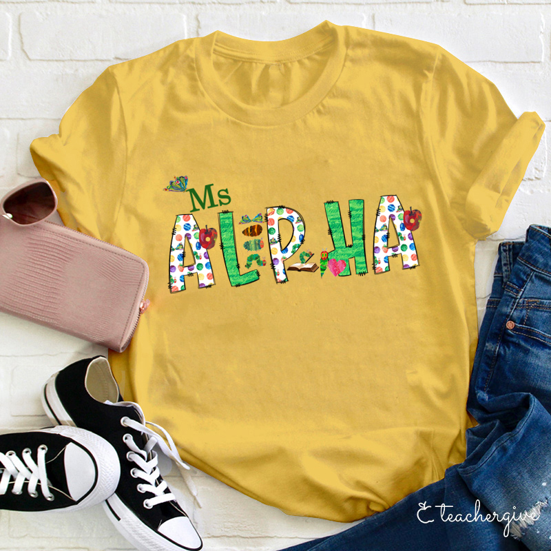 Personalized Very Hungry Teacher T-Shirt
