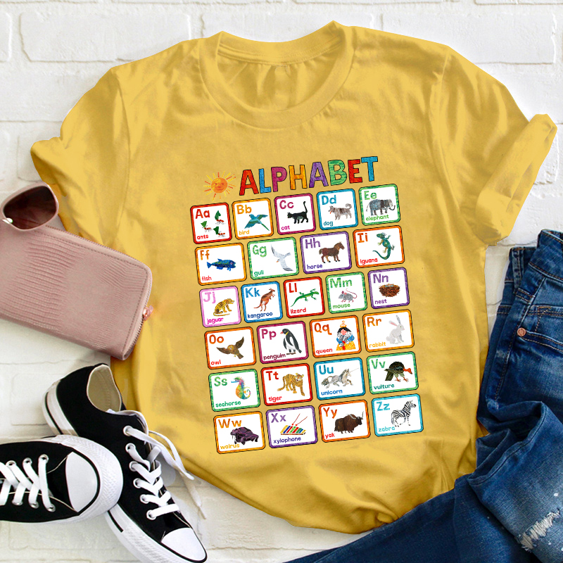 Animals Alphabet Teacher T-Shirt