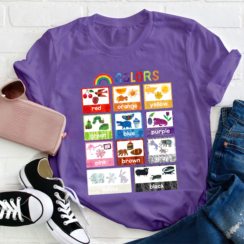 Colourful Colors Teacher T-Shirt