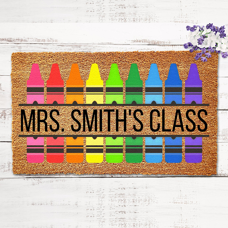 Personalized Teacher Name Welcome Mat Classroom Doormat