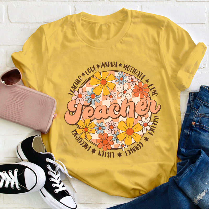 Flowers Teacher T-Shirt