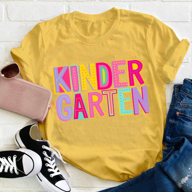 Personalized Grade Macaron Color Teacher T-Shirt