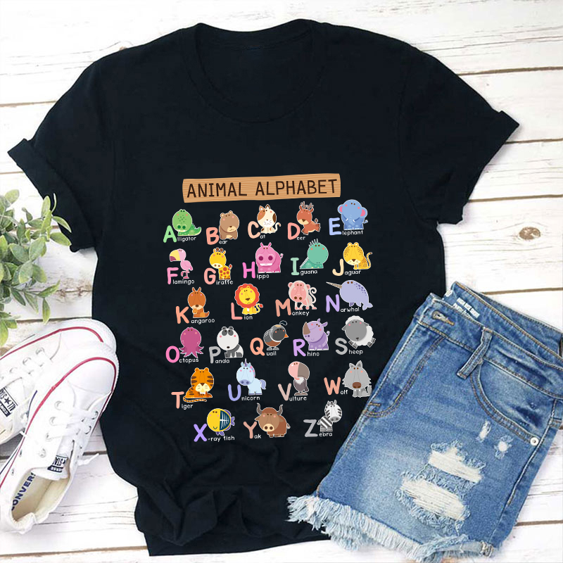 Animal Alphabet Teacher T-Shirt