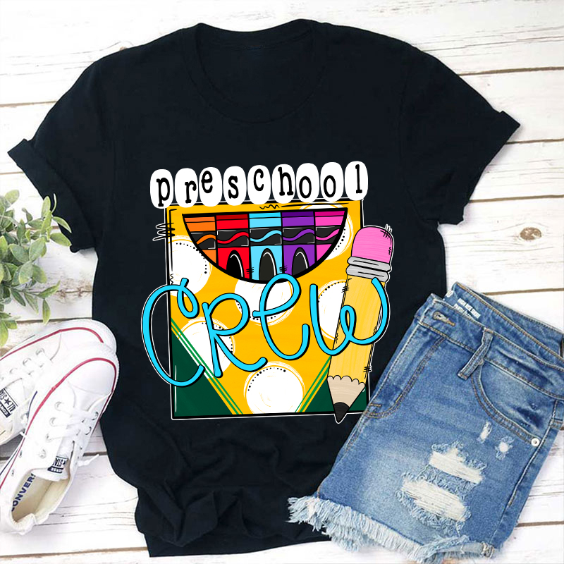 Personalized Grade A Box Of Colored Crayons Teacher T-Shirt