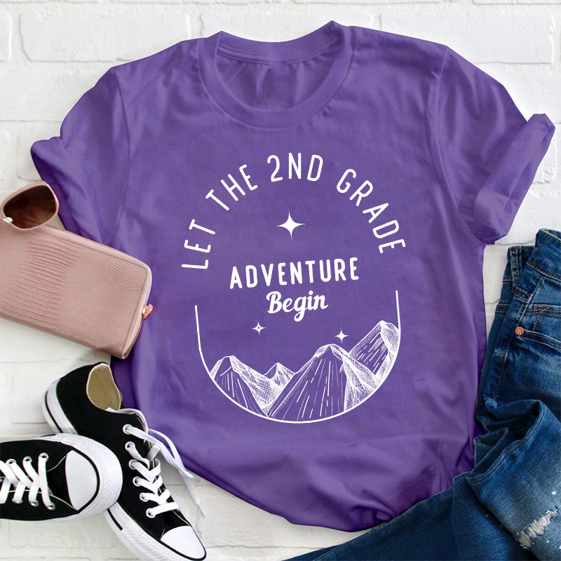 Personalized Grade Let The Adventure Begin Teacher T-Shirt