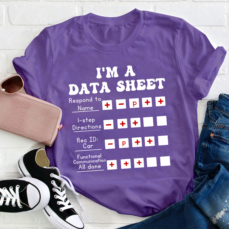 I Am A Data Sheet Teacher T-Shirt