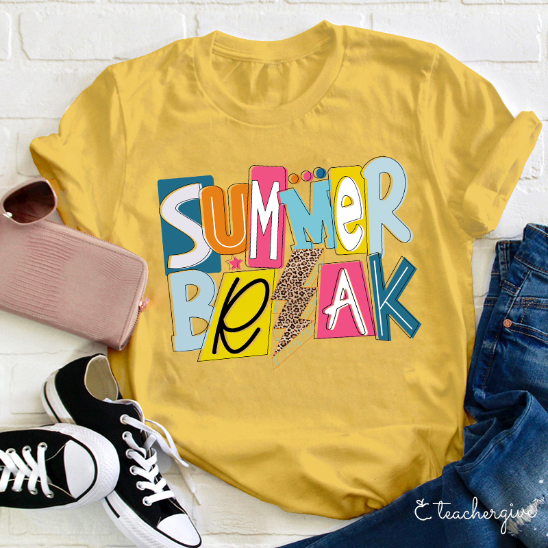 Summer Break Letter T-Shirt