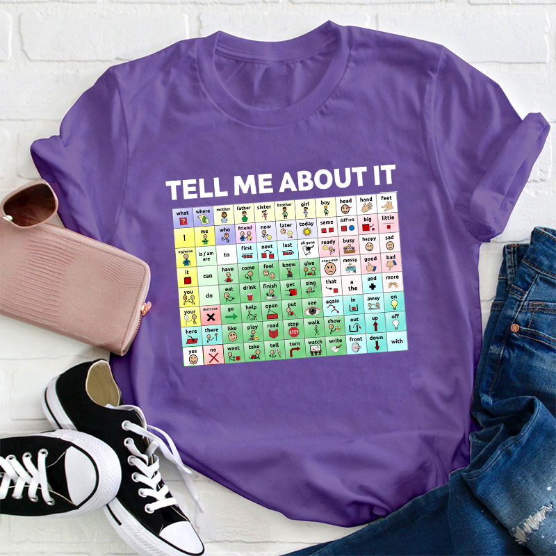 LatestTell Me About It Teacher T-Shirt for Sale-Teachersgram