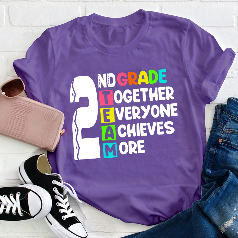 Personalized Grade Together Everyone Achieves More Teacher T-Shirt