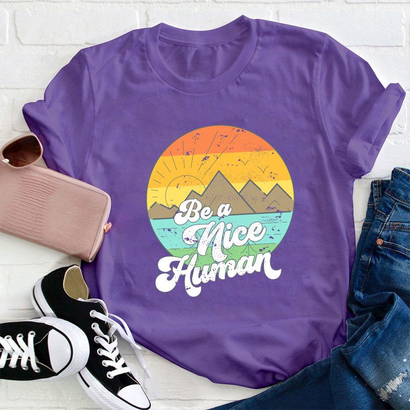 Be A Nice Human Teacher T-Shirt