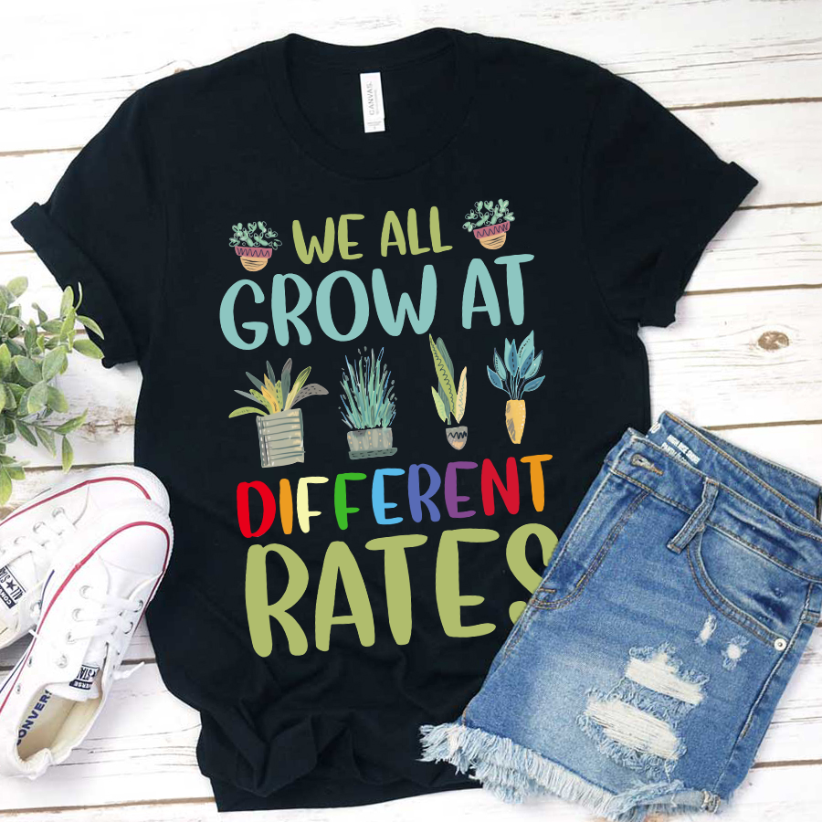 We All Grow At Different Rates Leaves T-Shirt