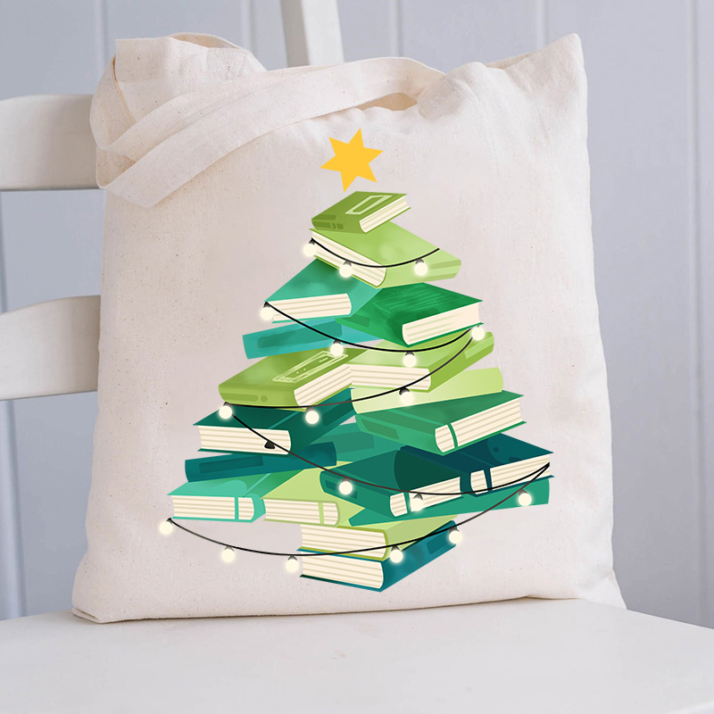 Christmas Book Tote Bag