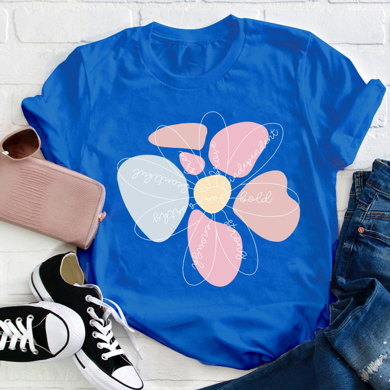 Flower I Am Teacher T-Shirt