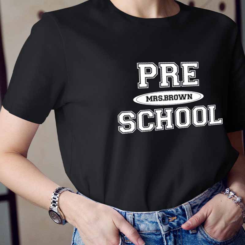 Personalized Simple Style Teacher T-Shirt